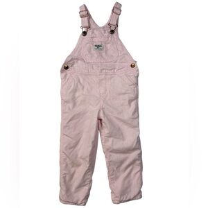 OshKosh B'gosh Light Pink Soft Corduroy Overalls | Size 3T